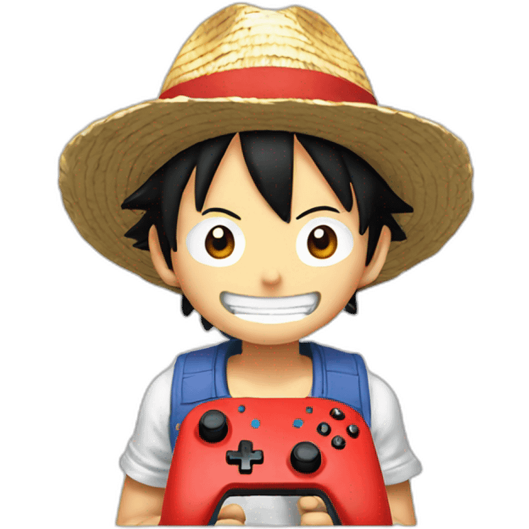 Luffy with une Nintendo switch emoji