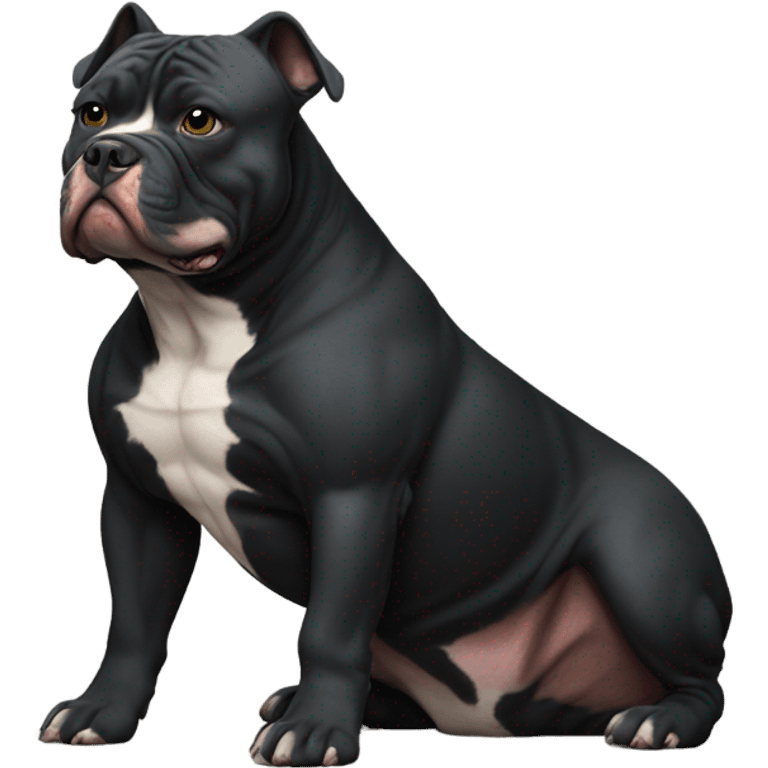 Black american bully with blunt emoji