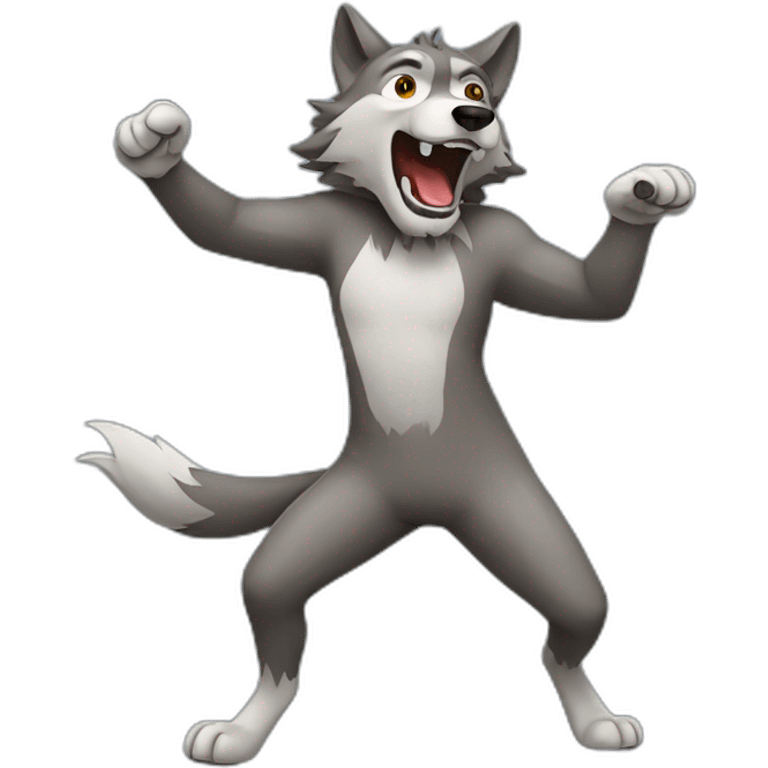 wolf dancing emoji