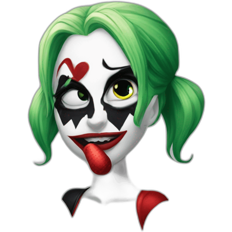 Harley quinn kiss joker emoji