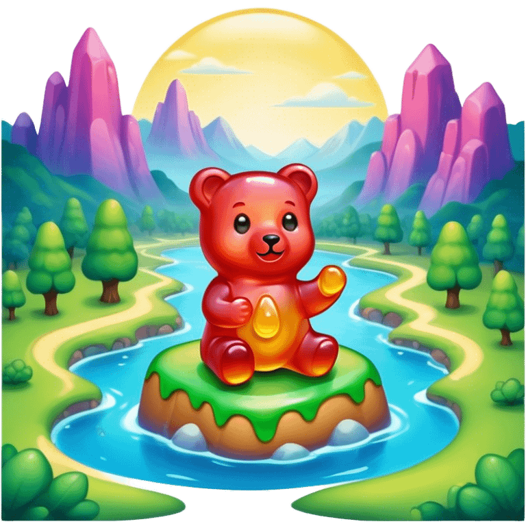  gummy bear  candy  magical landscape emoji