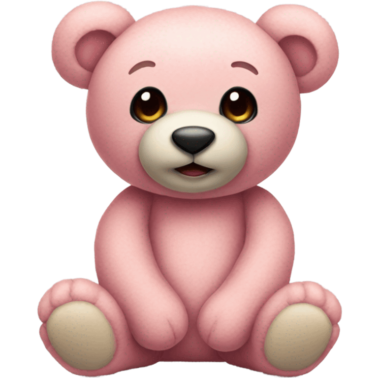 Pink teddy bear emoji