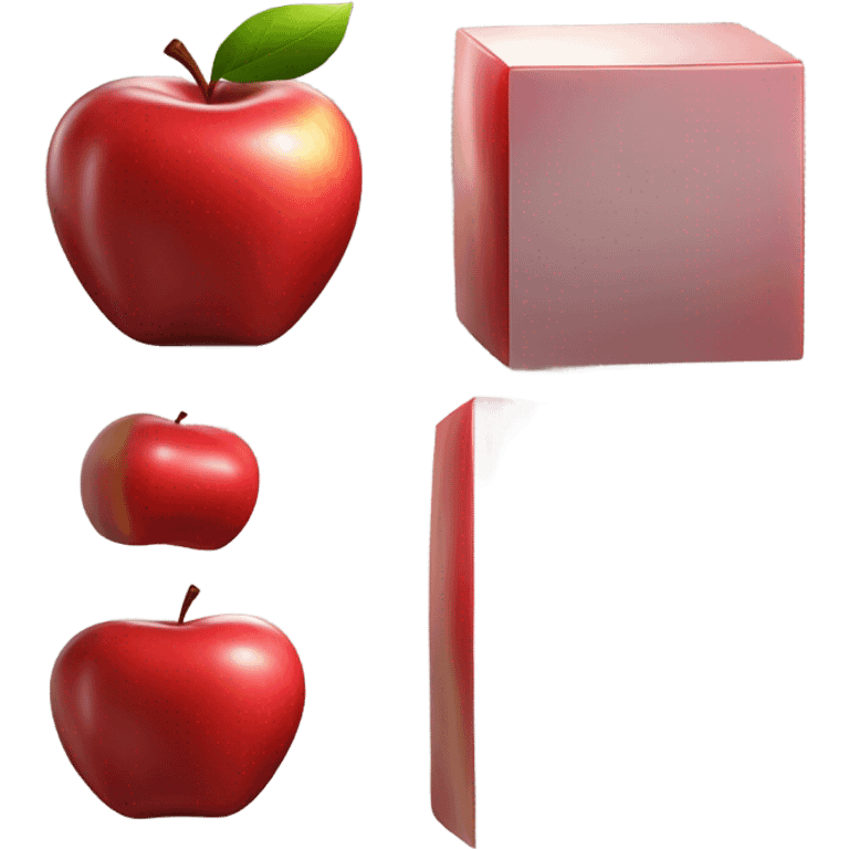 Cube shaped Apple emoji