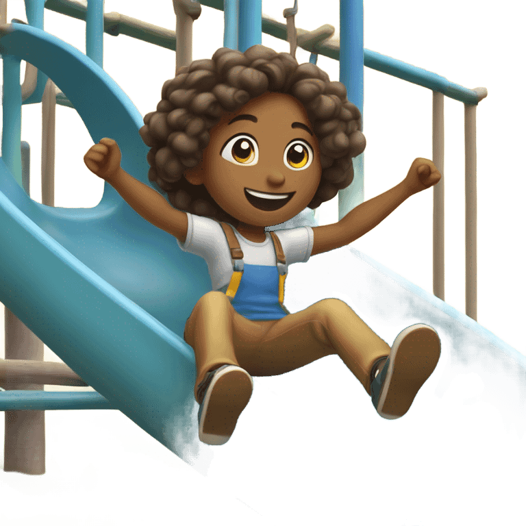 Sliding down a slide emoji