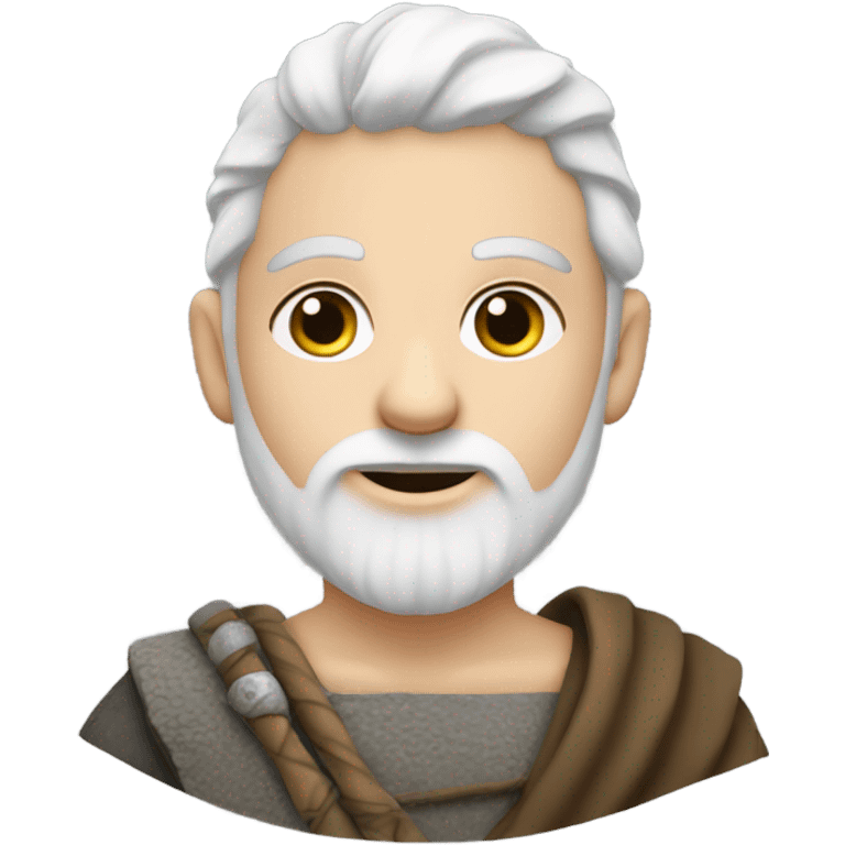 10th century boy shepherd whit white skin and bear emoji