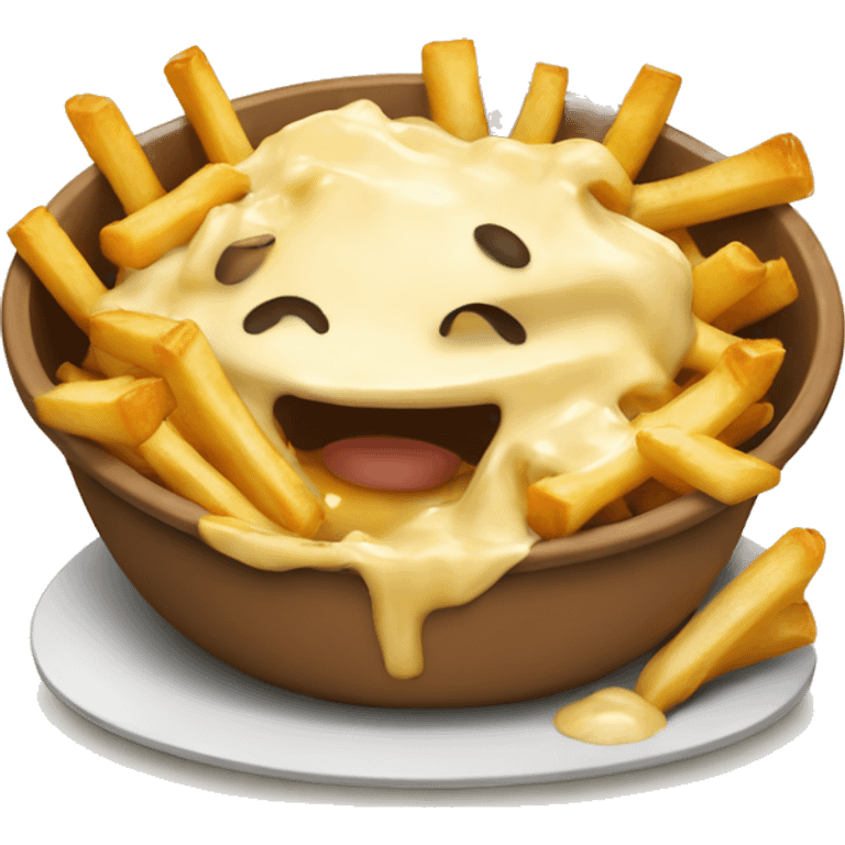 Poutine qui mange une poutine emoji