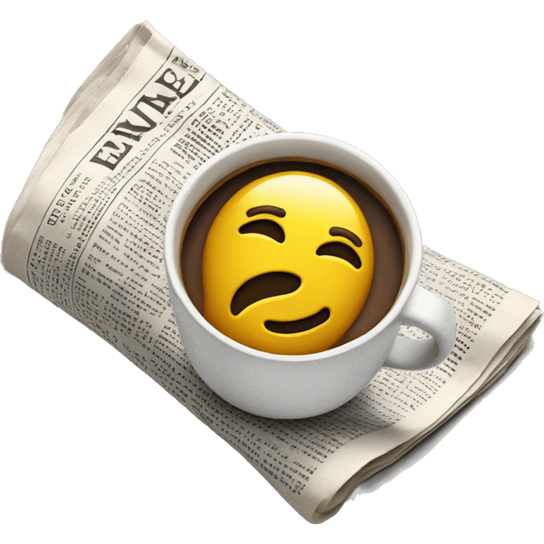 Newspaper and  coffee emoji