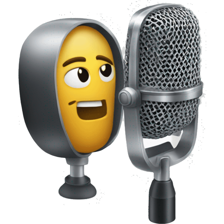 Microphone statique studio emoji