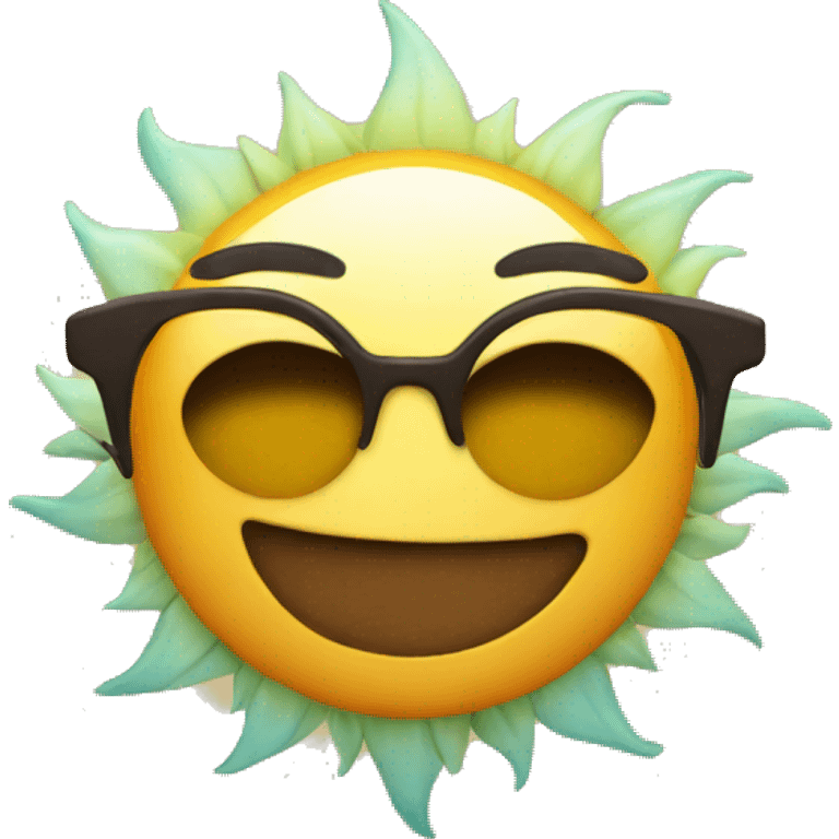 sun with glasses emoji