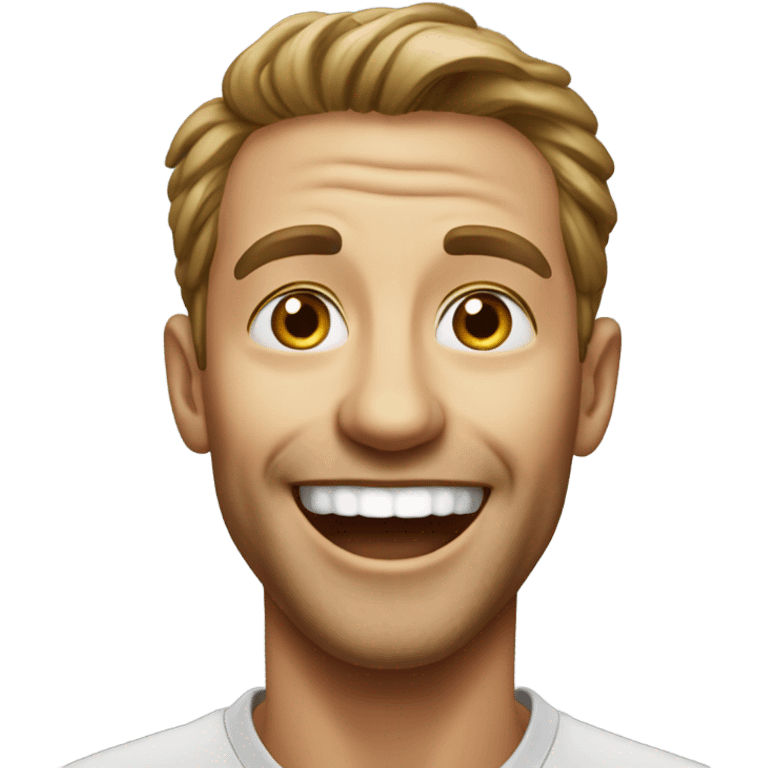 realistic portrait of a man laughing emoji emoji