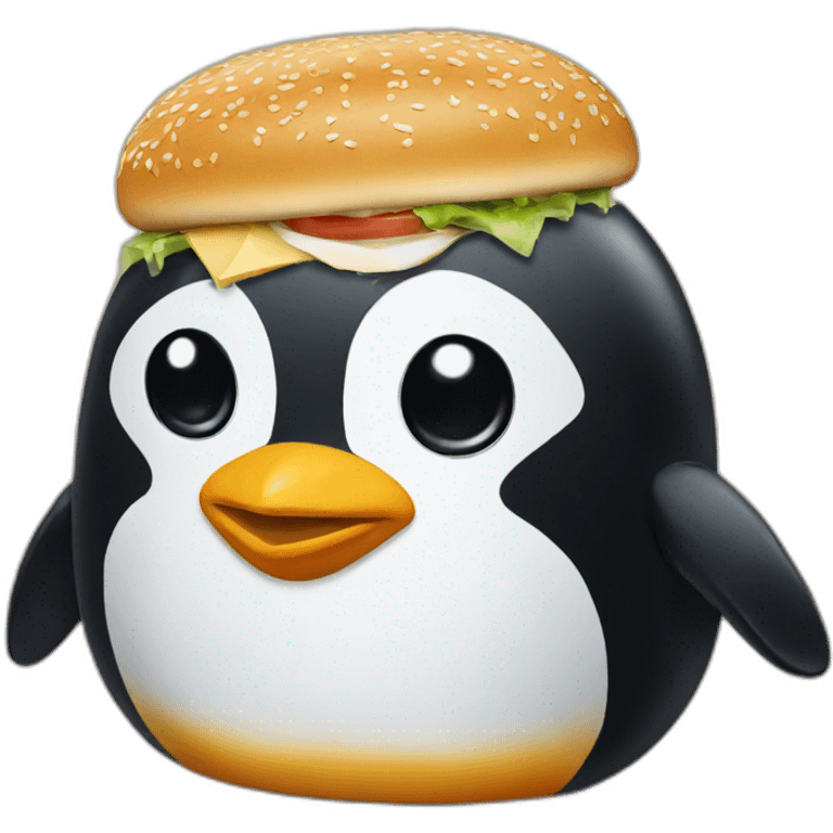 penguin hamburger emoji