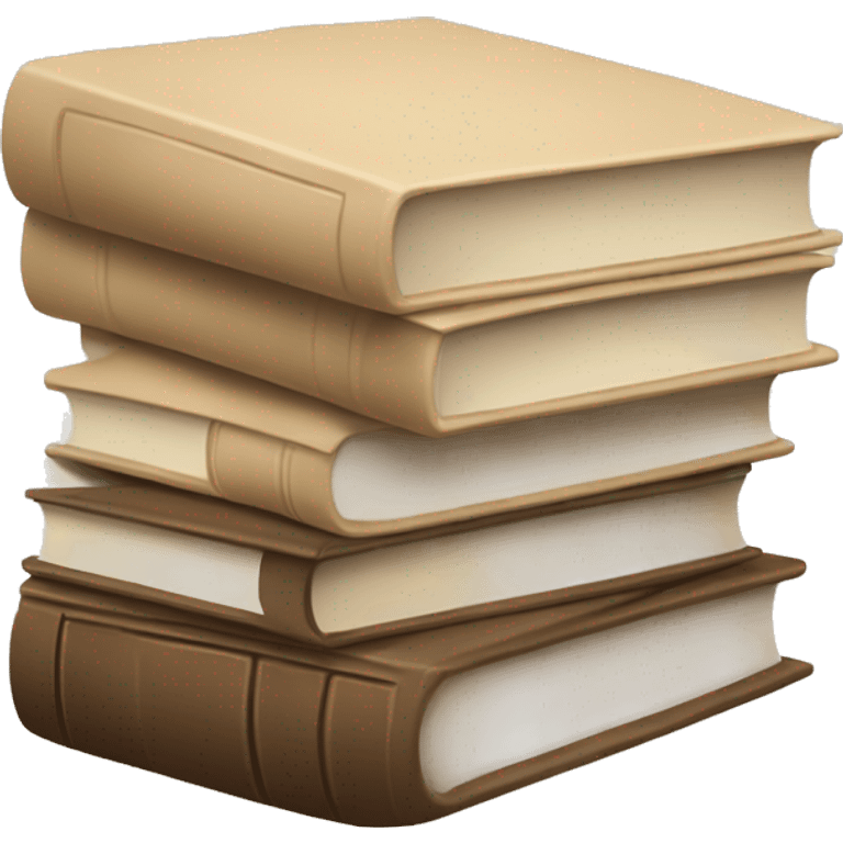 Beige stack of books emoji