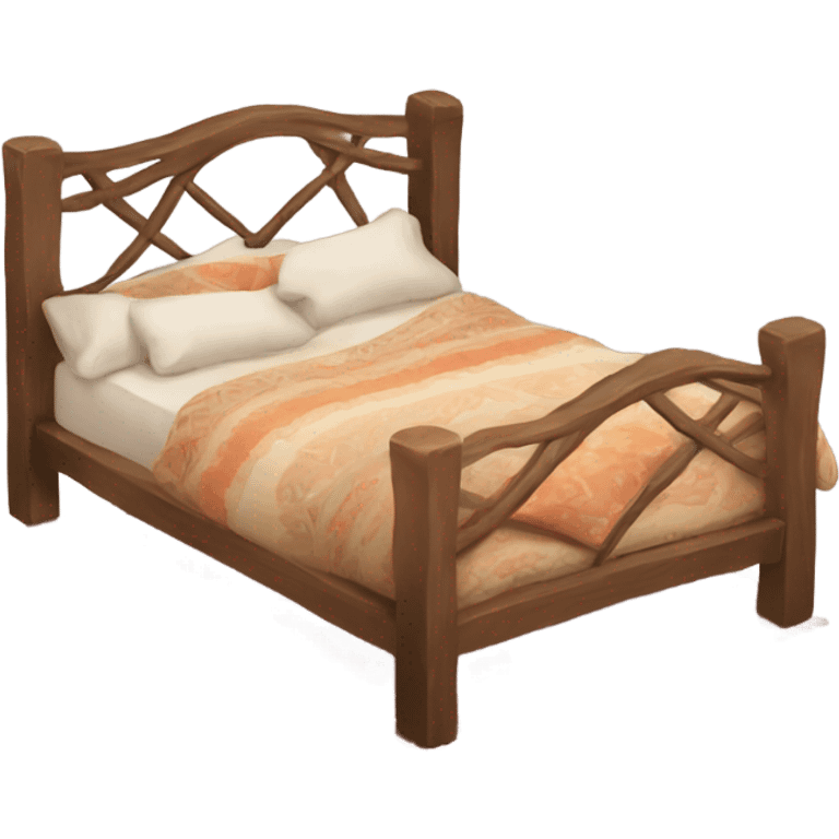 Cozy boho bed  emoji