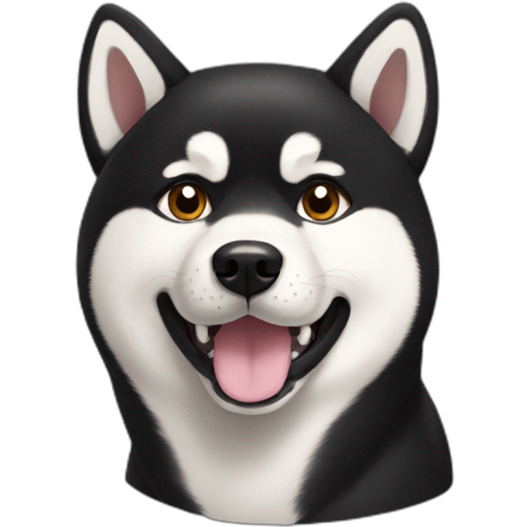 black Shiba Inu husky emoji