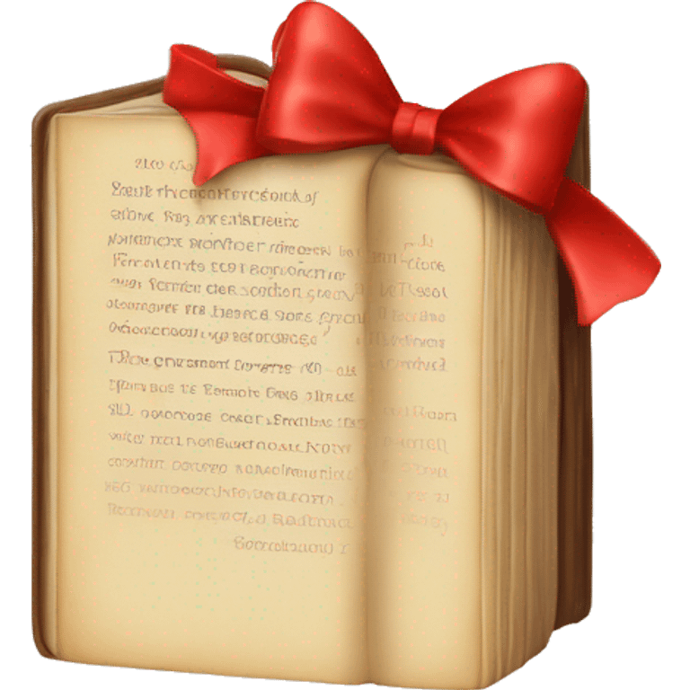 book with a red bow emoji