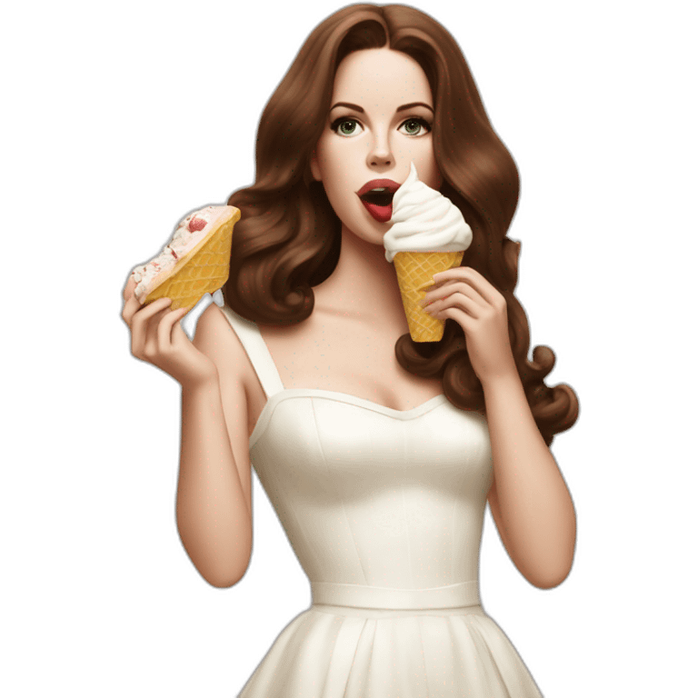 Lana del rey eating icecream emoji