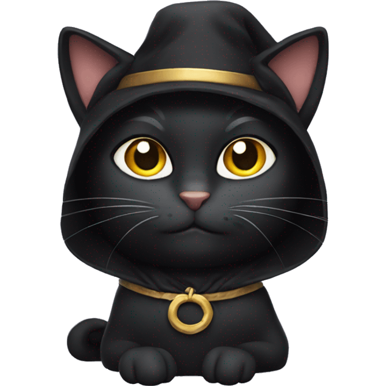 Black cat with costume  emoji