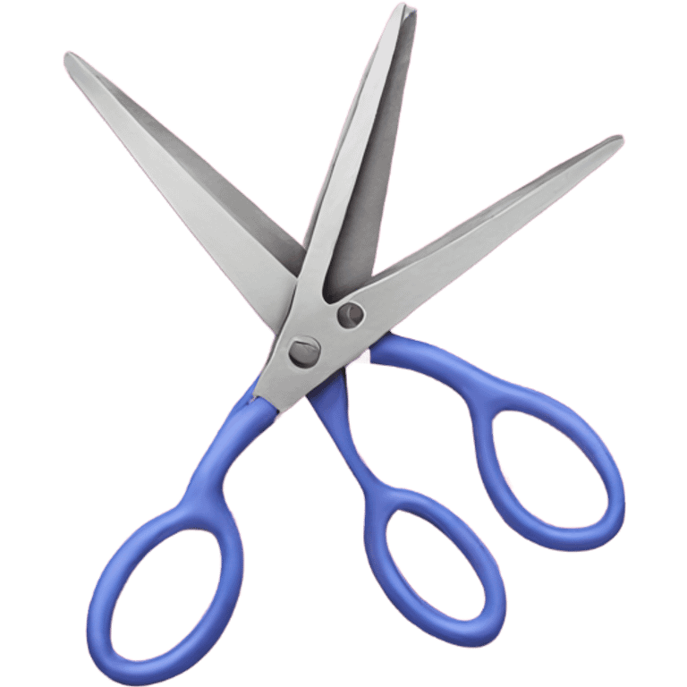 two pink scissors cutting each other emoji