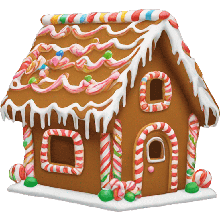 Gingerbread house with bows emoji