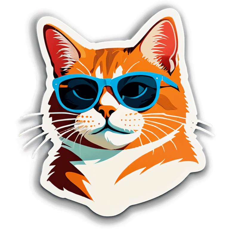 Cat with sunglasses emoji