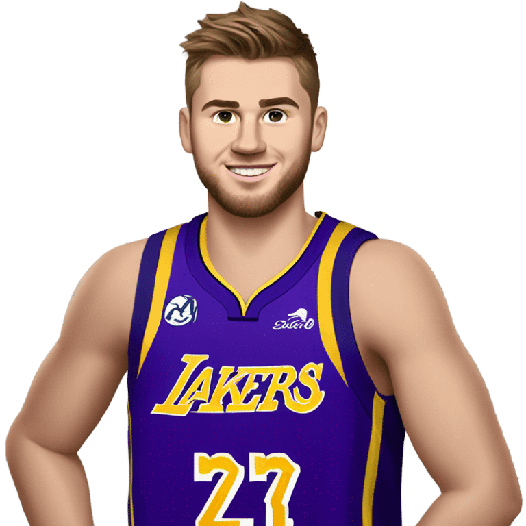 Luka Doncic in lakers jersey emoji