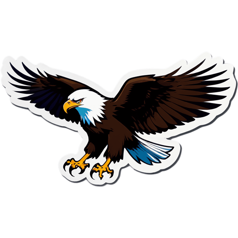 Strong circular Wind blowing under the eagle wing emoji