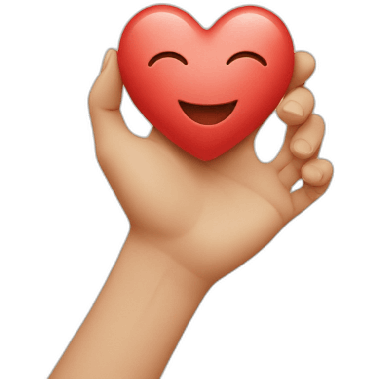 happy heart in fingur emoji