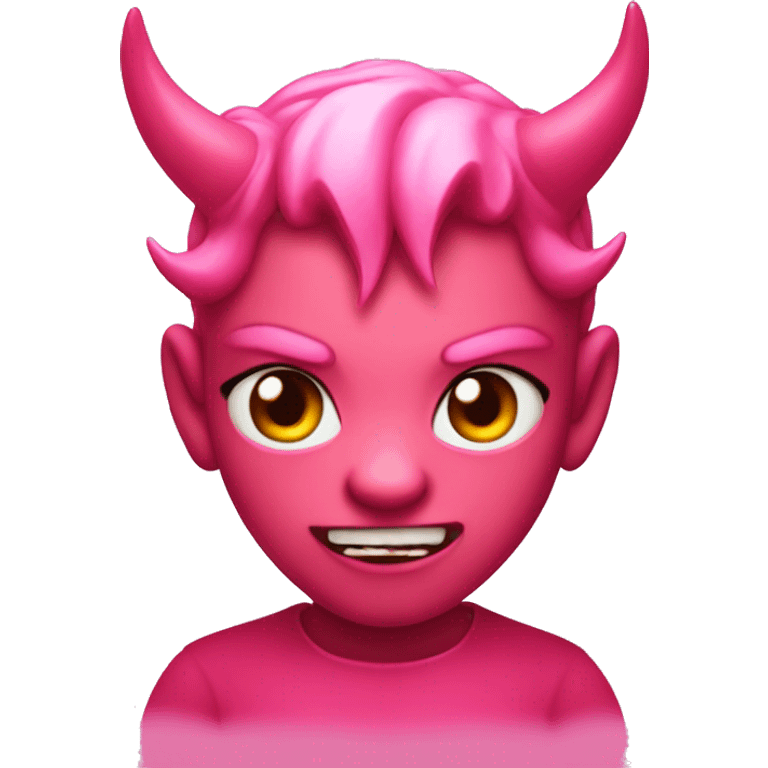 Pink devil cute emoji