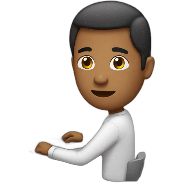 Man working in computer emoji