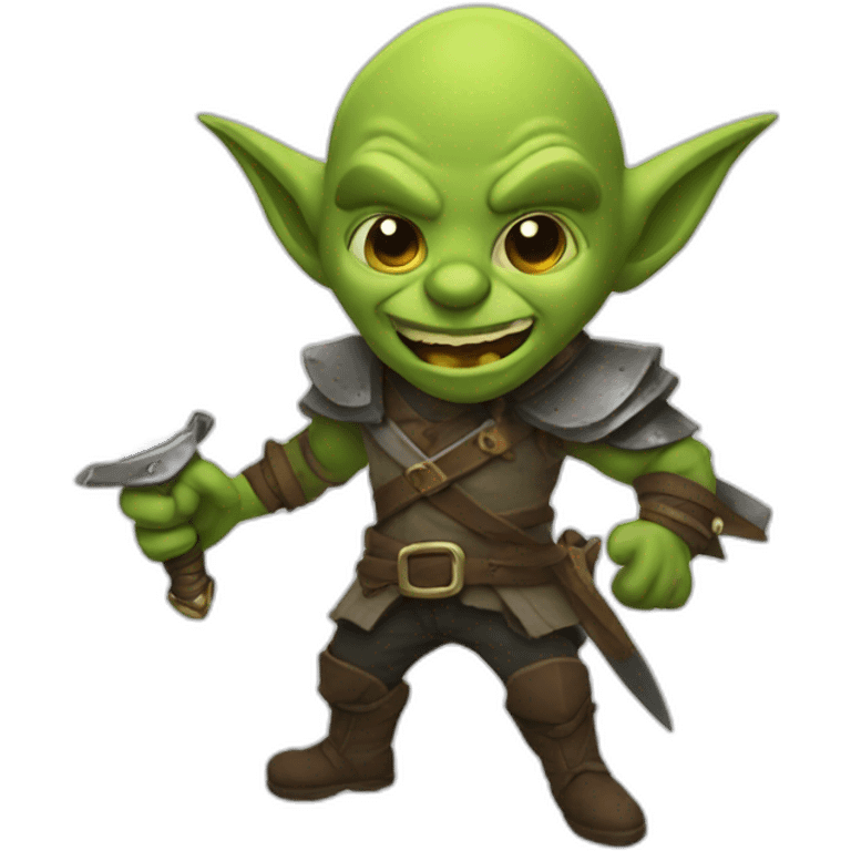 Dagger wielding goblin emoji