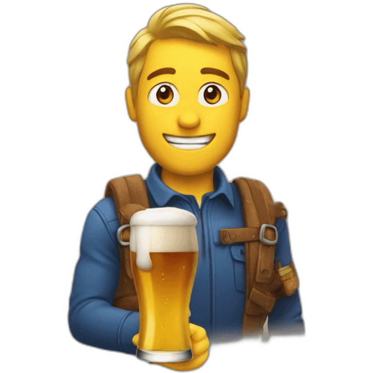 Photo avec une bière  emoji