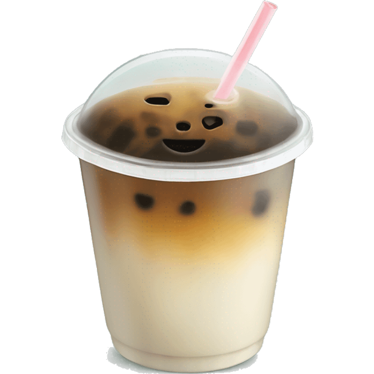 coconut boba tea in a plastic cup emoji