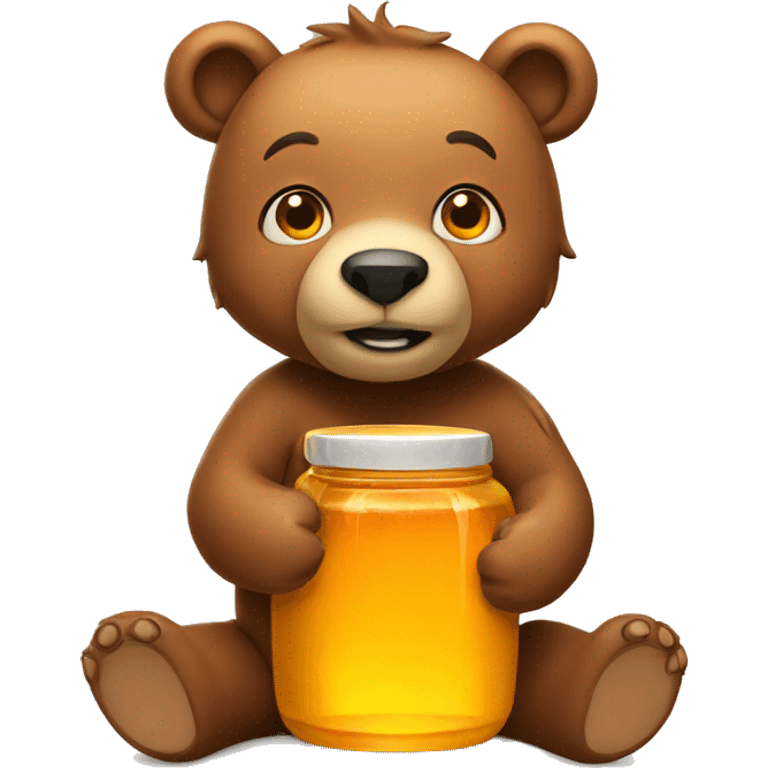 bear holding a jar of honey emoji