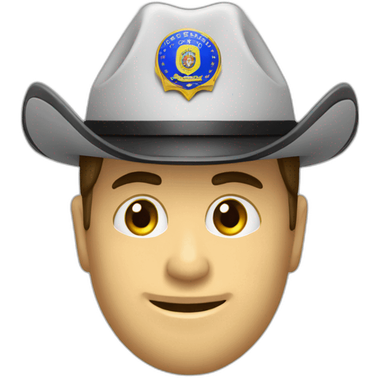 Policia nacional con sombrero de navidad emoji