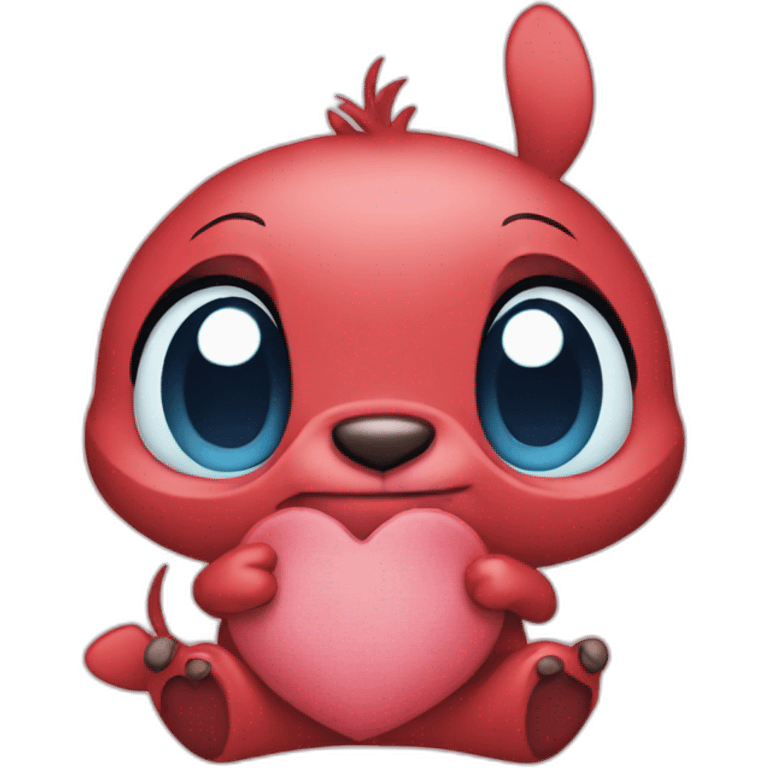 Stitch coeur emoji