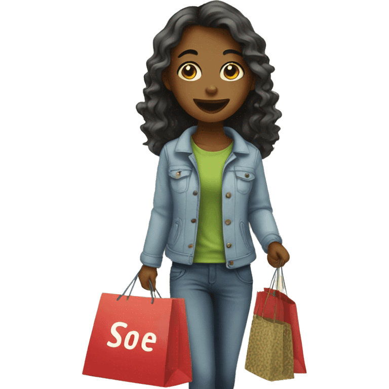 Girl going shopping  emoji