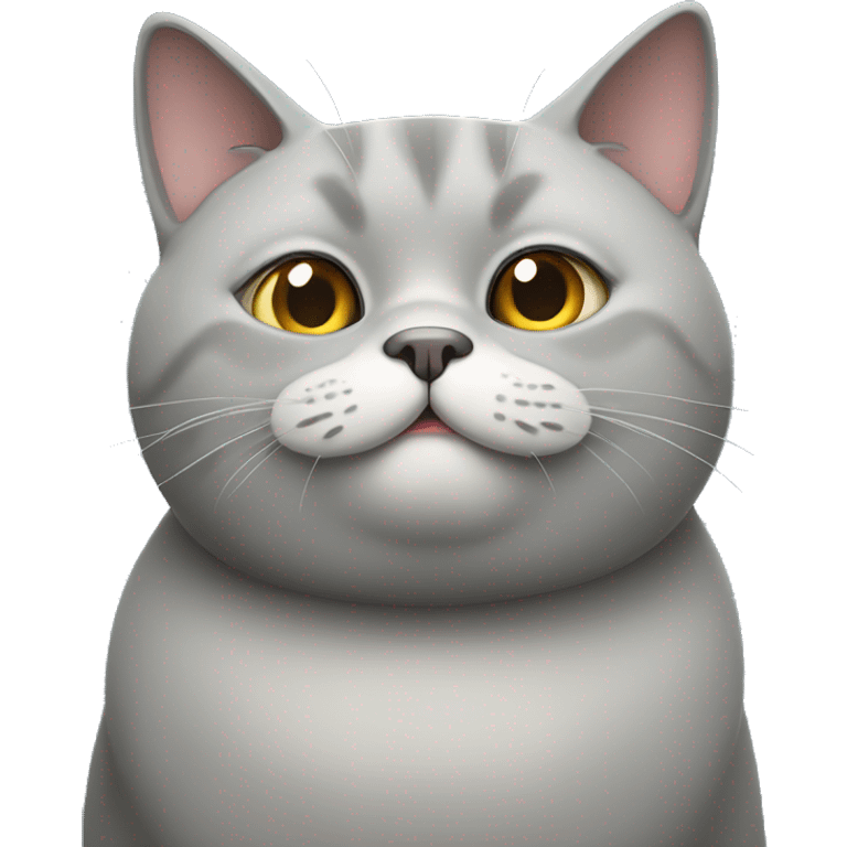 grey british fat cat emoji