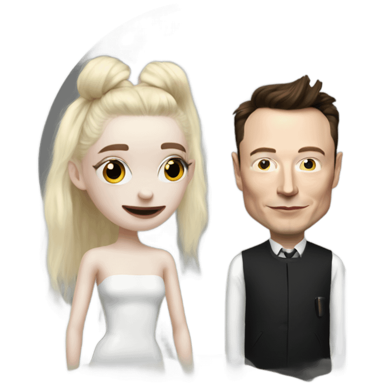 Grimes and Elon musk emoji