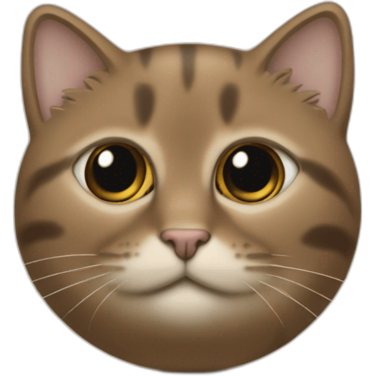 Chat beige dans les bras d'une brune emoji