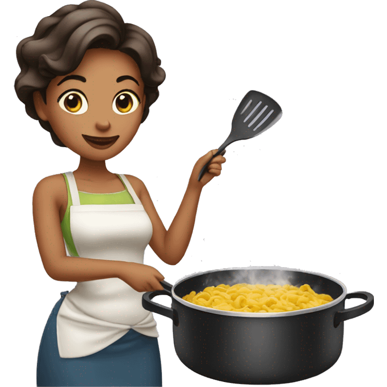 Beauty woman cooking emoji