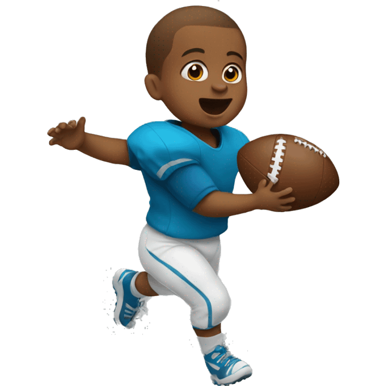 Baby throwing football emoji