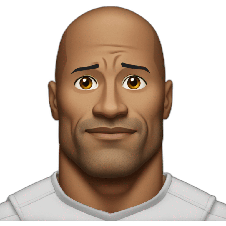 Dwayne Johnson raise an eyebrow emoji