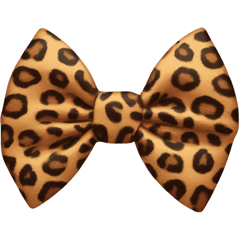 Leopard print bow emoji