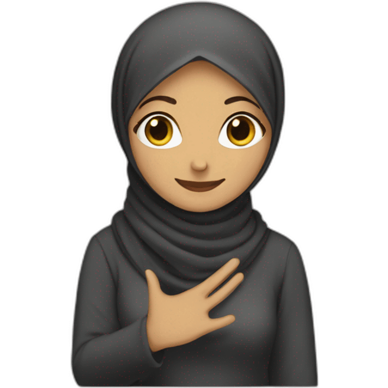 hijabi saying okay emoji