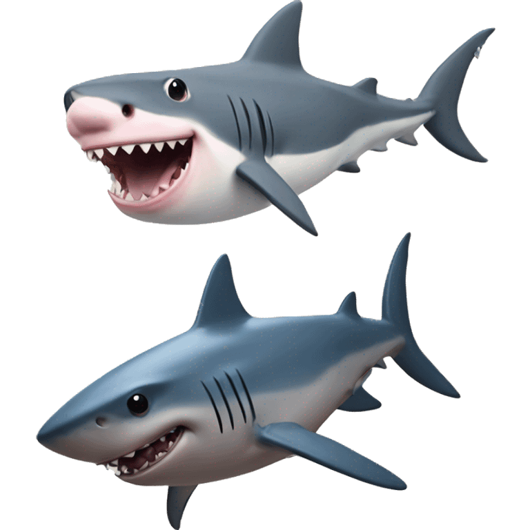 shark and pig emoji