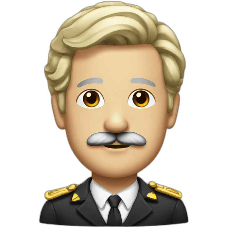 German leader with a moustache and black hair emoji