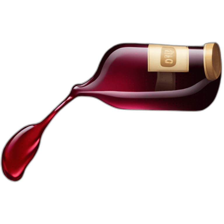 bouteille de vin rouge cassée emoji