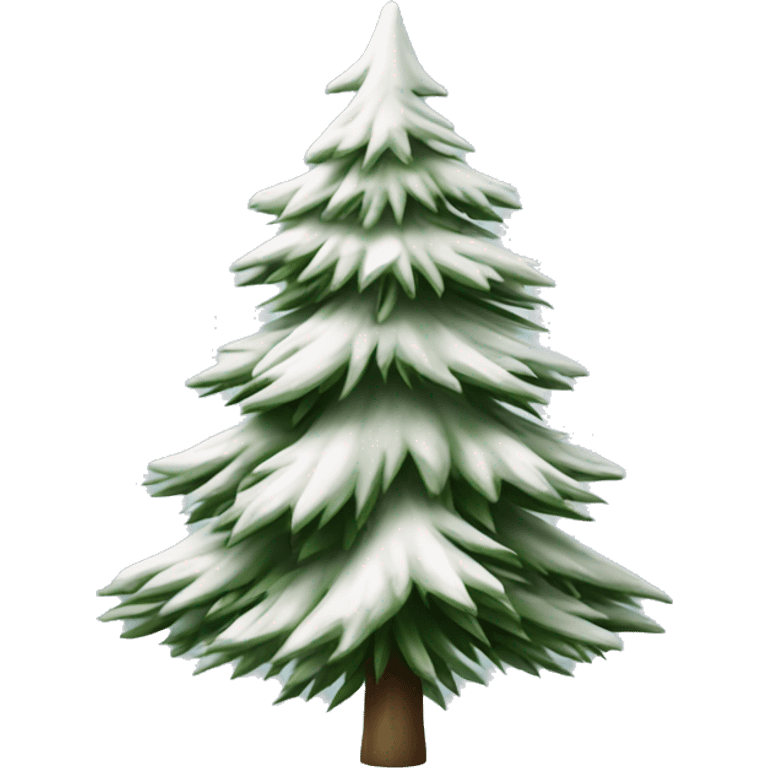  actual white fir christmas tree isolated.  emoji