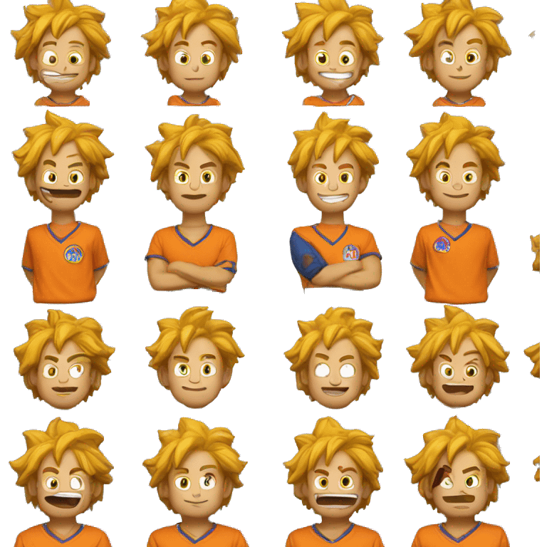 un venezolano peliando con goku emoji