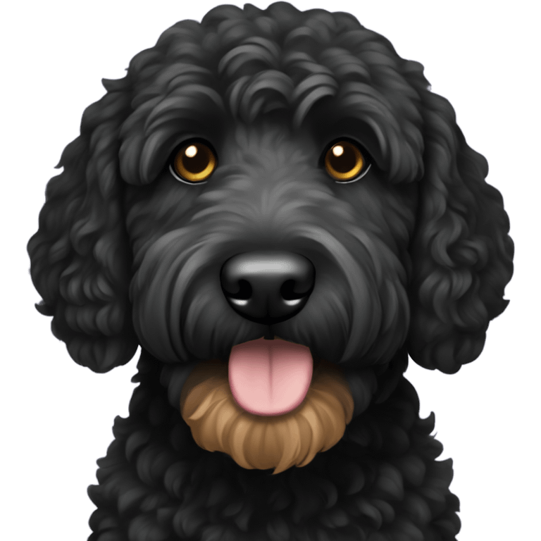 Black goldendoodle emoji